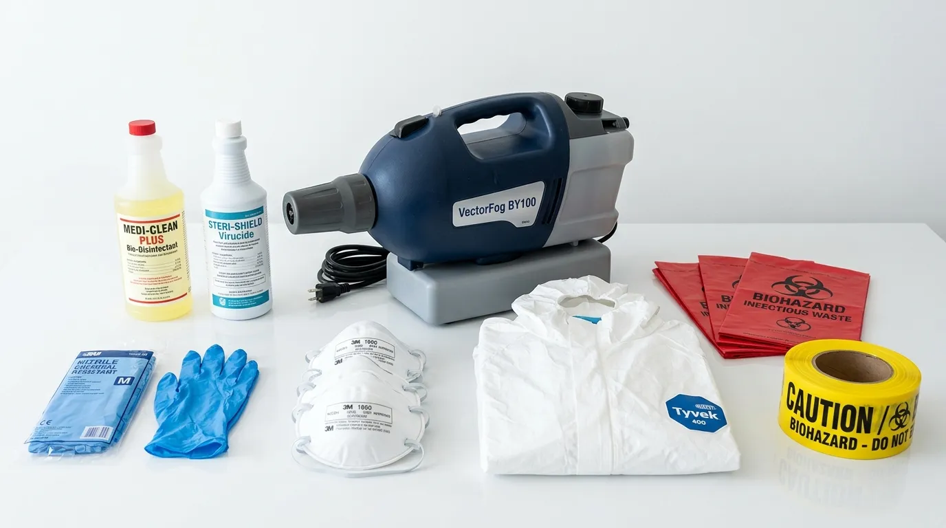 Professional biohazard remediation crew working in North Springfield